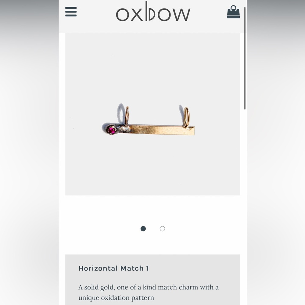Oxbow Designs 14k Gold Horizontal Match w/ Ruby